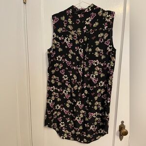 100% Silk Equipment Sleeveless Shirt Dress